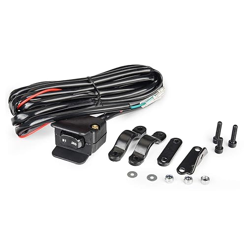 Miniatura 1 de MaySpare Interruptor de pulgar basculante de cabrestante de 12 V con soporte de montaje para kit de línea de control de manillar ATV UTV