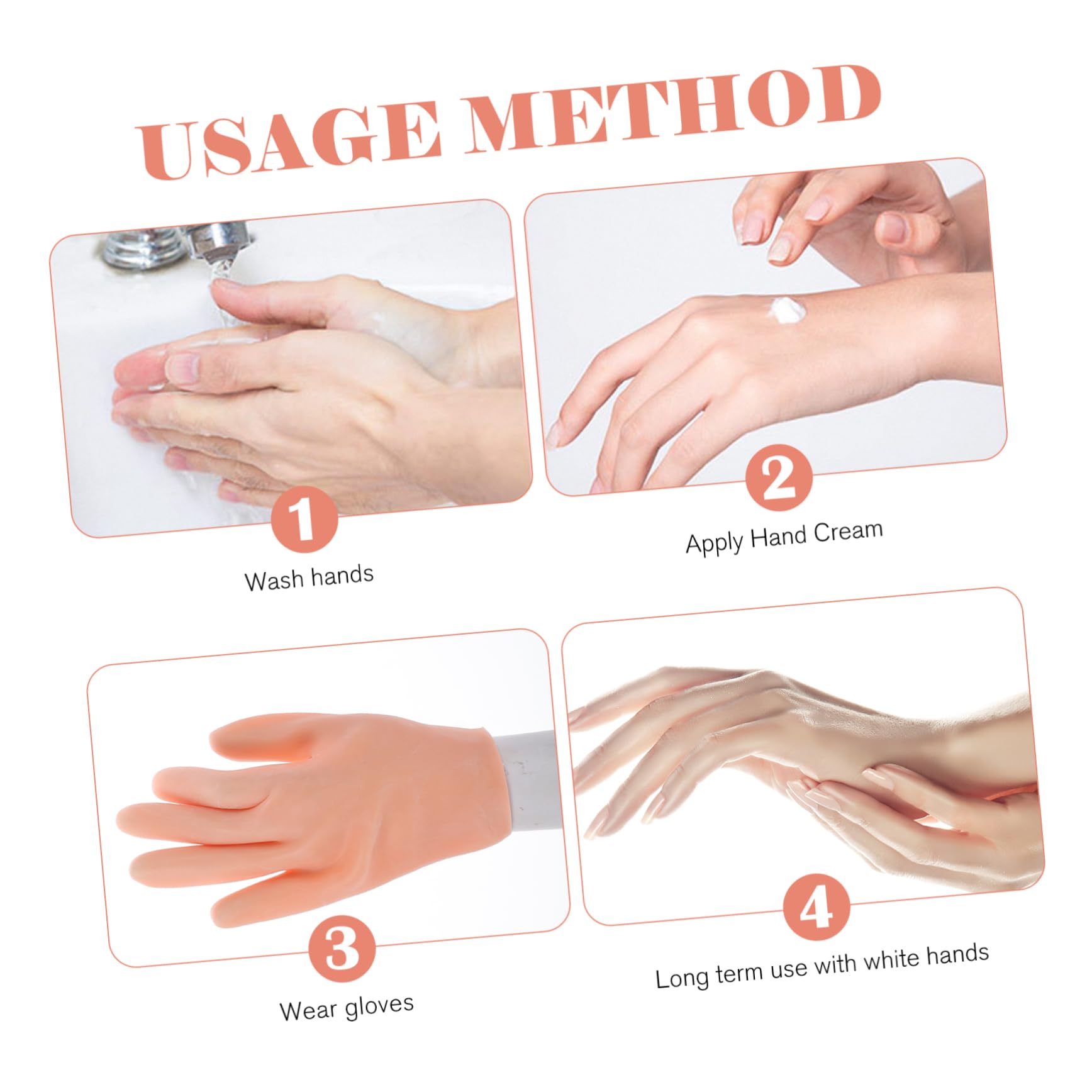 NULYLU Set of 2 Lotion Gloves Moisture Retention Hand Cream Beauty Treatment Portable