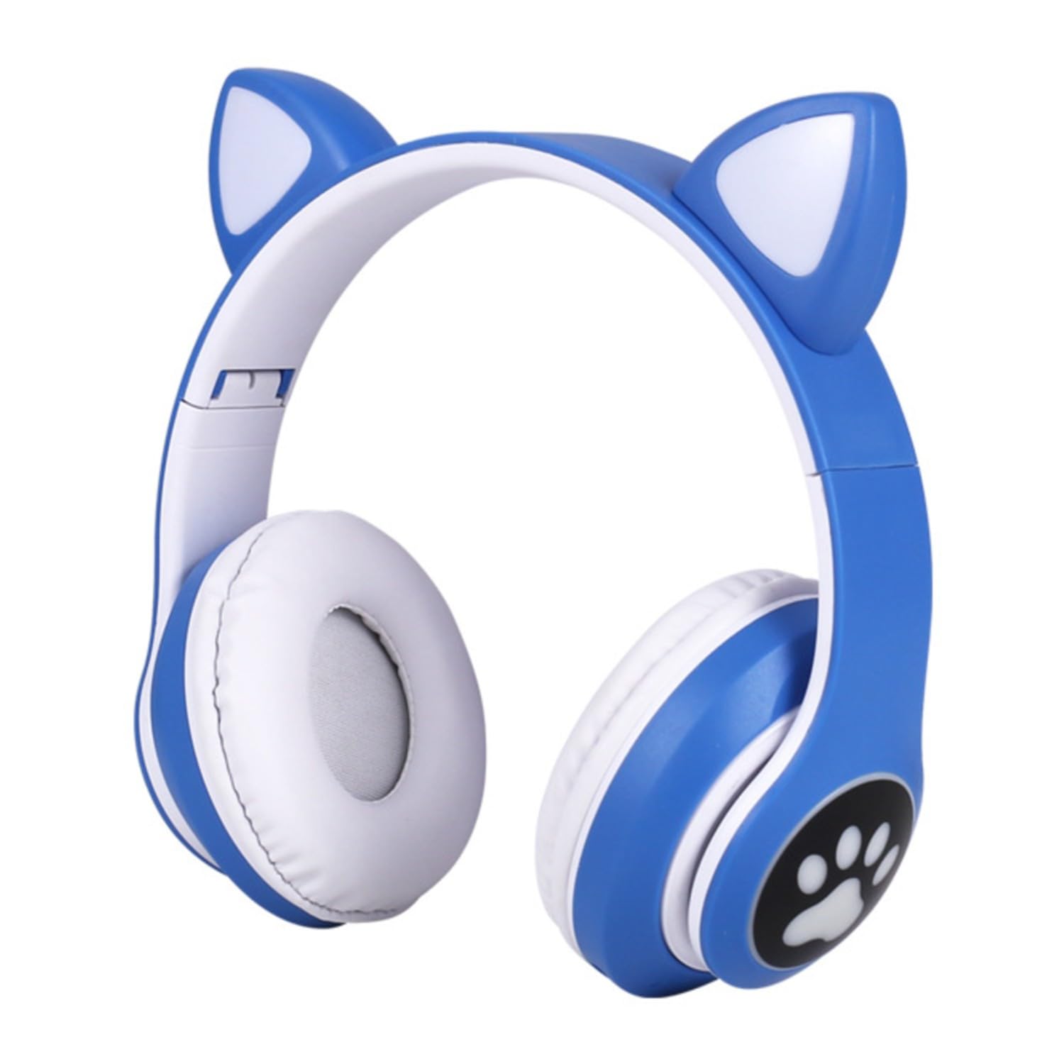 TLISMI Wireless Cute Cat Ear Headphones with Microphone | 5.0 Bluetooth Foldable LED Light Up Gaming Headset | Lightweight Fast Charging Noise Cancelling Earphone for Travel, Sports & Birthday Gifts-image-47