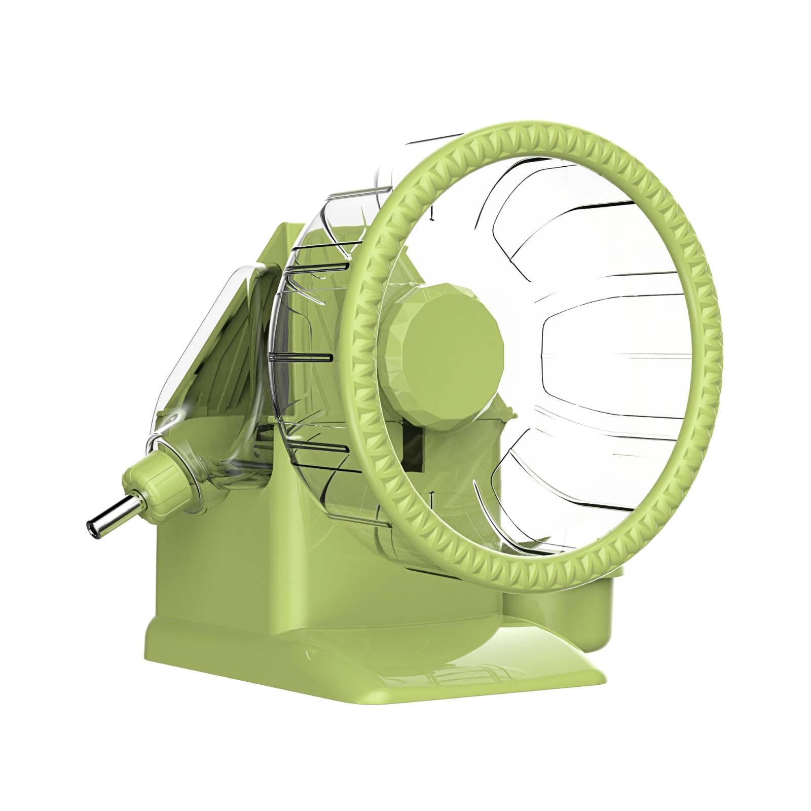 4 in 1 Hamster Exercise Wheel, Hamster House with Running Wheel, Food Bowl, Water Bottle, and Hideout, Small Animals Exercise Running Toys for Hamsters Gerbils Mice (Green, Small (16cm))