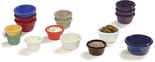 Miniatura 6 de Carlisle FoodService Products Plastic Ramekins, Sauce Bowl For Catering, Kitchen, Restaurant, 3 Ounces, Cobalt Blue (Pack of 2)