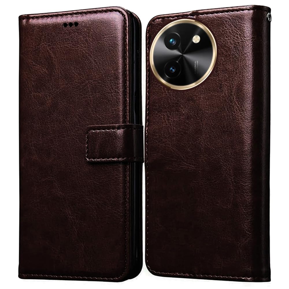 Amazon Brand- Solimo Flip for Vivo T3x 5G (Leather_Coffee) (B0D572GJ9C) Amazon Price History, Amazon Price Tracker