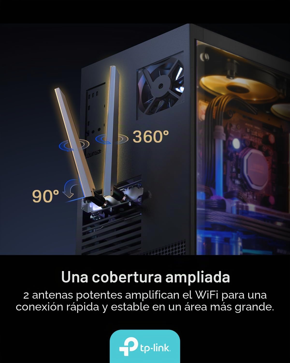 TP-Link Archer TBE400E PCIe - Tarjeta WiFi BE6500Mbps WiFi 7, Tarjeta Bluetooth 5.4, WPA3, MU-MIMO, OFDMA, Tarjeta WiFi PC Fija, Compatible con Windows 11