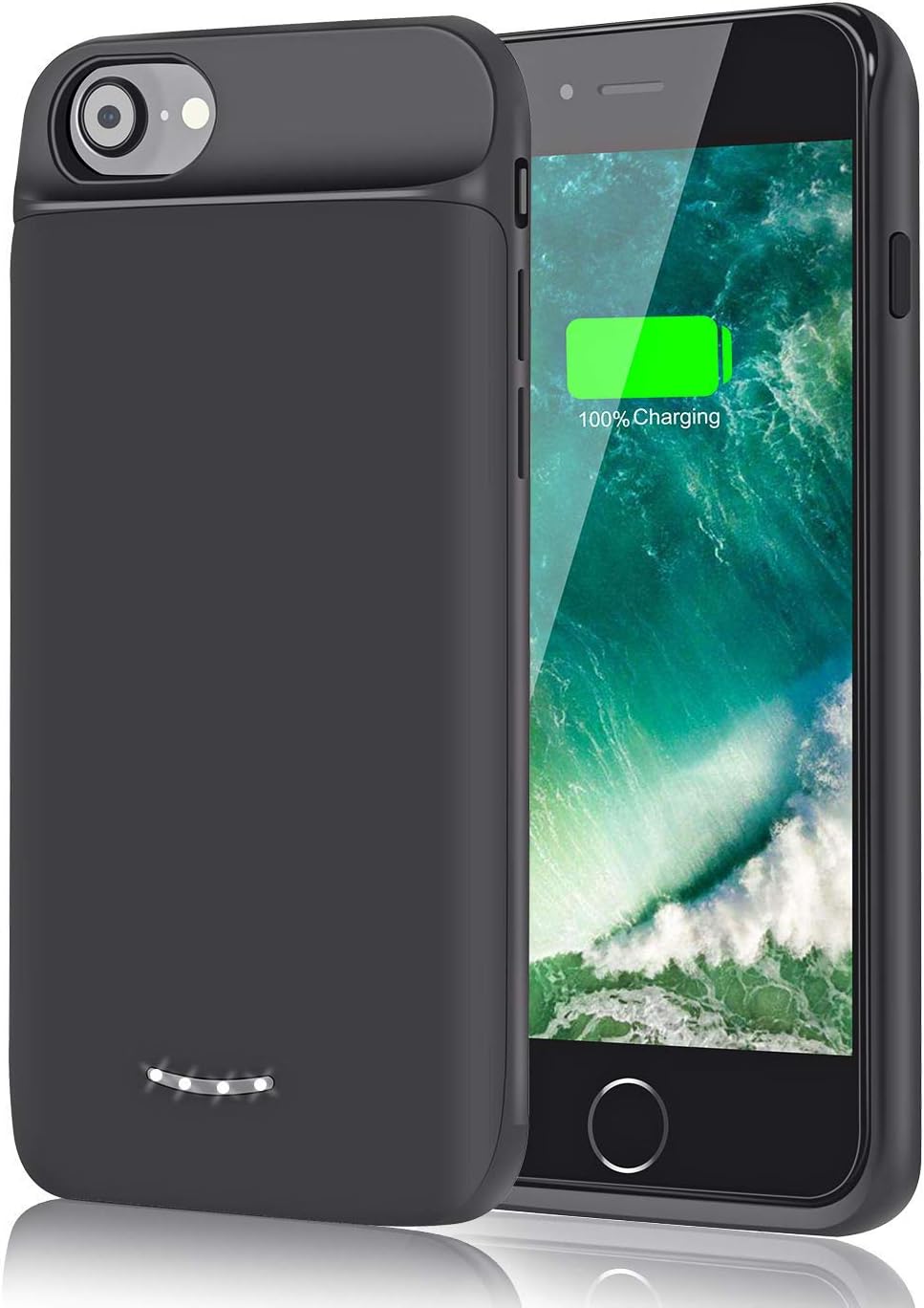 5000 mAh Battery Case for iPhone 6 6S 7 8, SYNC Charged with iPhone, 4.7 Inch Slim Rechargeable Extended Backup Battery Pack