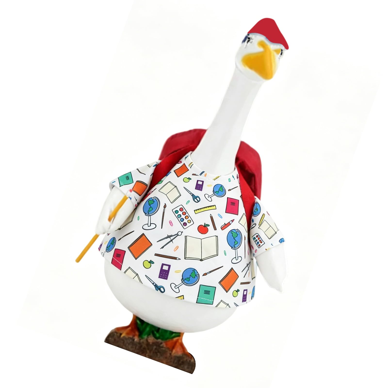 Buxuaaaa Gooses Statue Outfits Costume for Decors 4Piece Set School Accessories Sun Light Resistant Garden Ornamentation Outdoor Gooses
