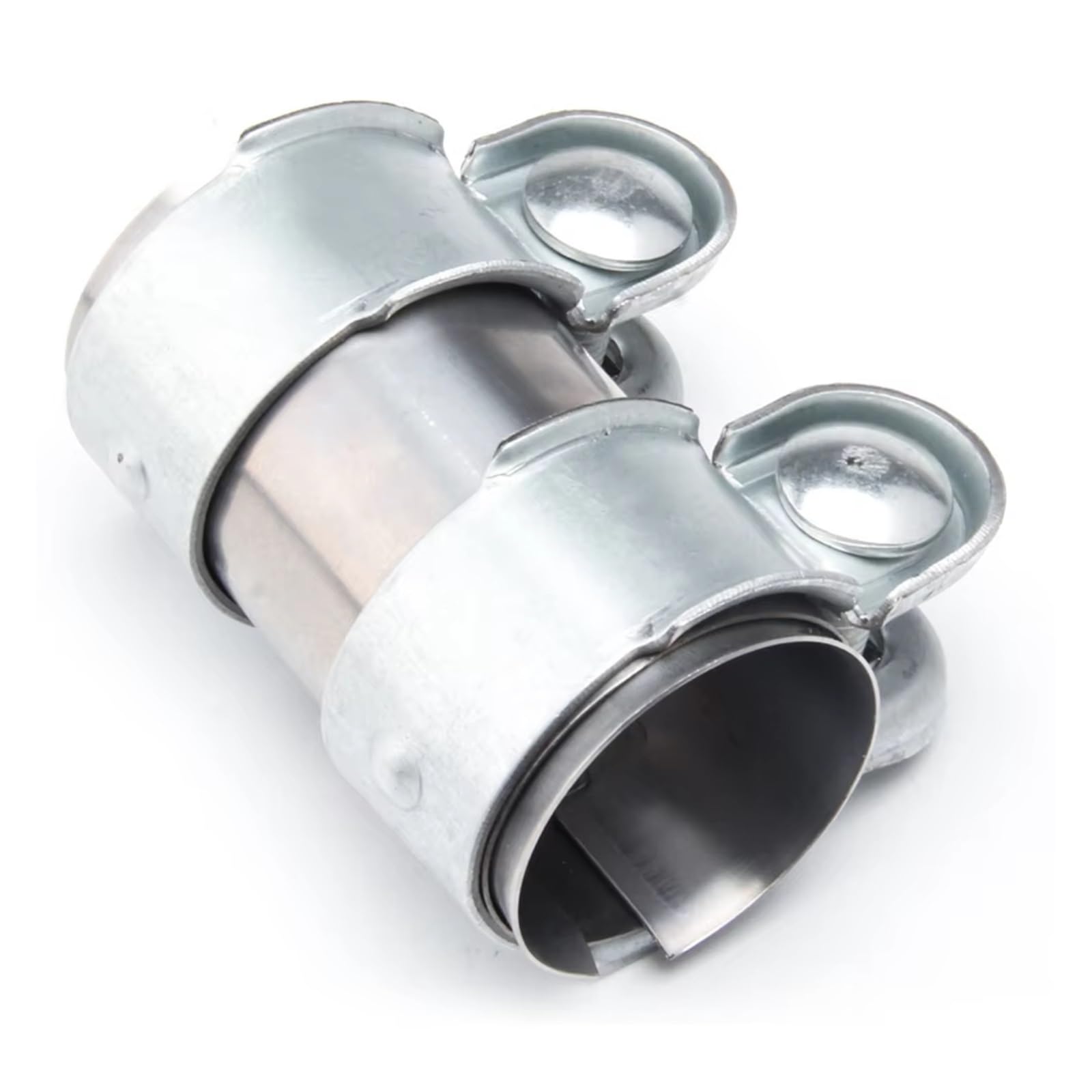 Conector de tubo de escape de 76mm con abrazadera duradera para coche 6