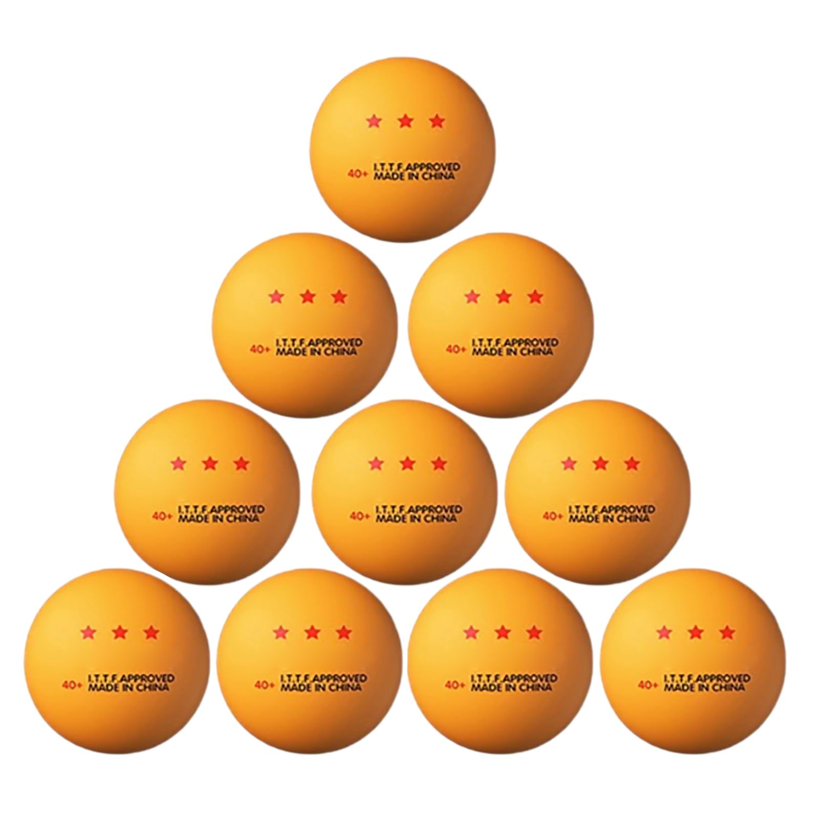 QIEIEI 10 Pcs Table Tennis Ball Replacement Pingpong Ball 3-Star Standard Table Tennis Ball for Indoor/Outdoor Pingpong Table