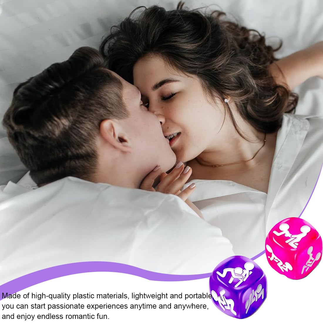 WeddHuis Set di 2 Dadi Erotici Gioco di Coppia con Posizioni Sessuali Libro di Istruzioni per Coppie Gioco Divertente per Camera da Letto Regalo per Adulti e Amanti del Sesso
