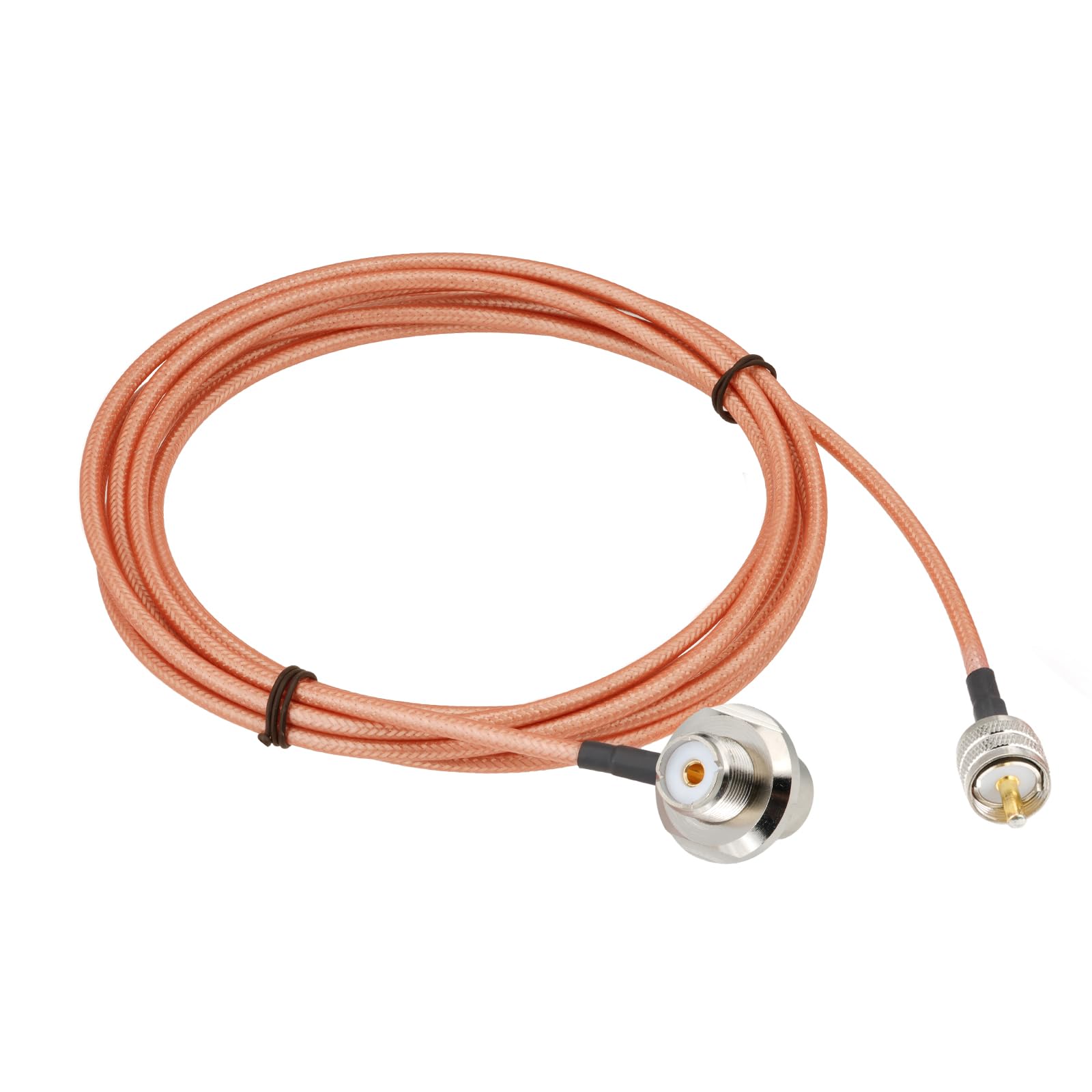 Superbat Cable UHF 3 m Low Loss PL259 SO239 macho recto a hembra RG400 cable coaxial doble chapado en plata apantallado para radio CB HF VHF UHF Marino SWR metros Analizador de antena