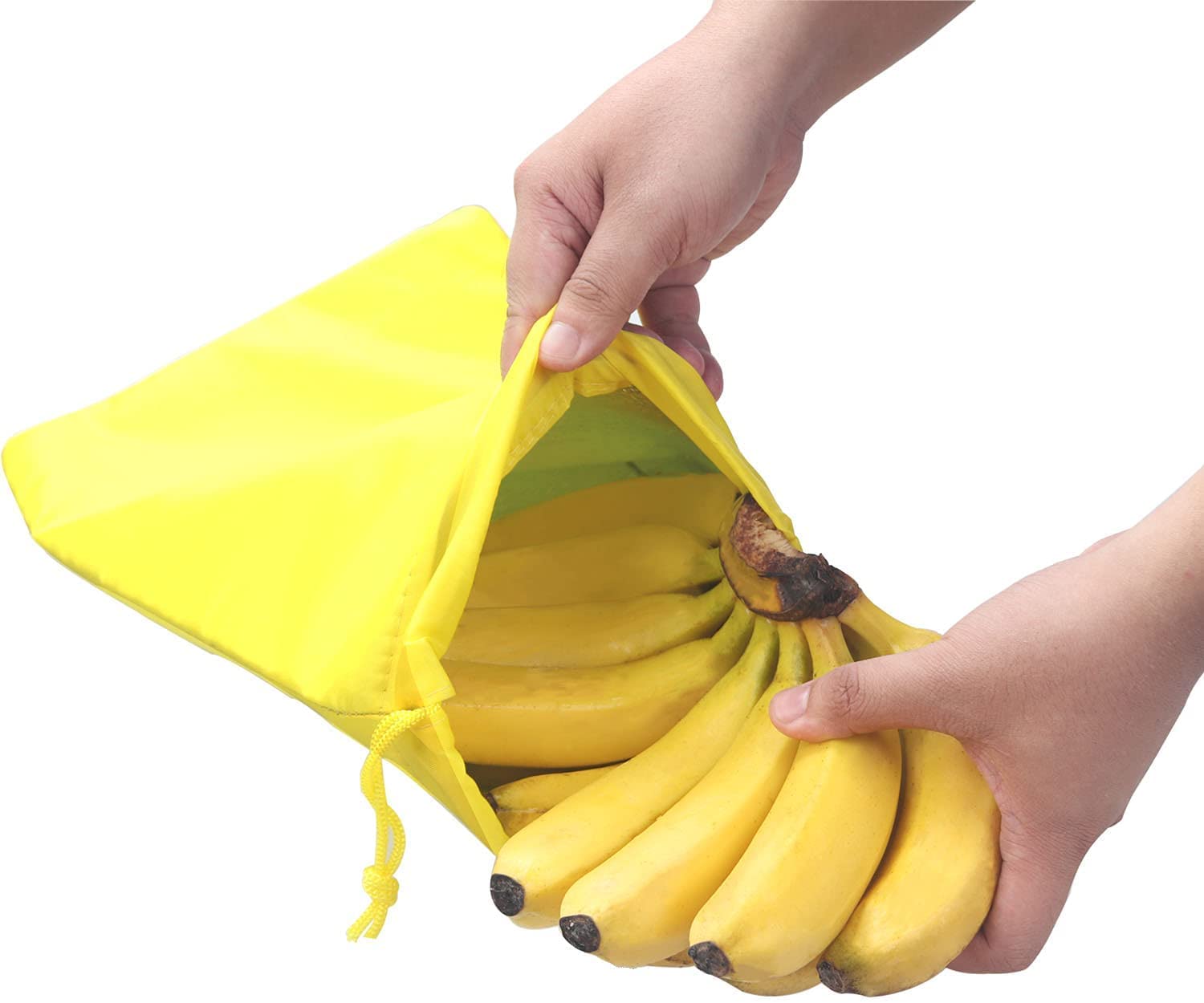 Reusable Produce Banana Bag Lettuce Bag and Celery for Fruit and Vegetable Storage, Kitchen Produce Bag to Keep Produce Fresh(Yellow-1)