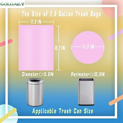Miniatura 6 de Bolsas de basura de 2  2.6 galones, bolsa de basura pequeña de 2  2.6 galones, 10 litros, 150 unidades