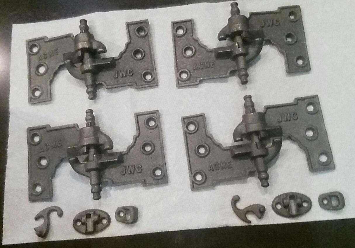 Acme Cast Iron Mortise Shutter Hinges 6 1/2" X 3 1/2" And