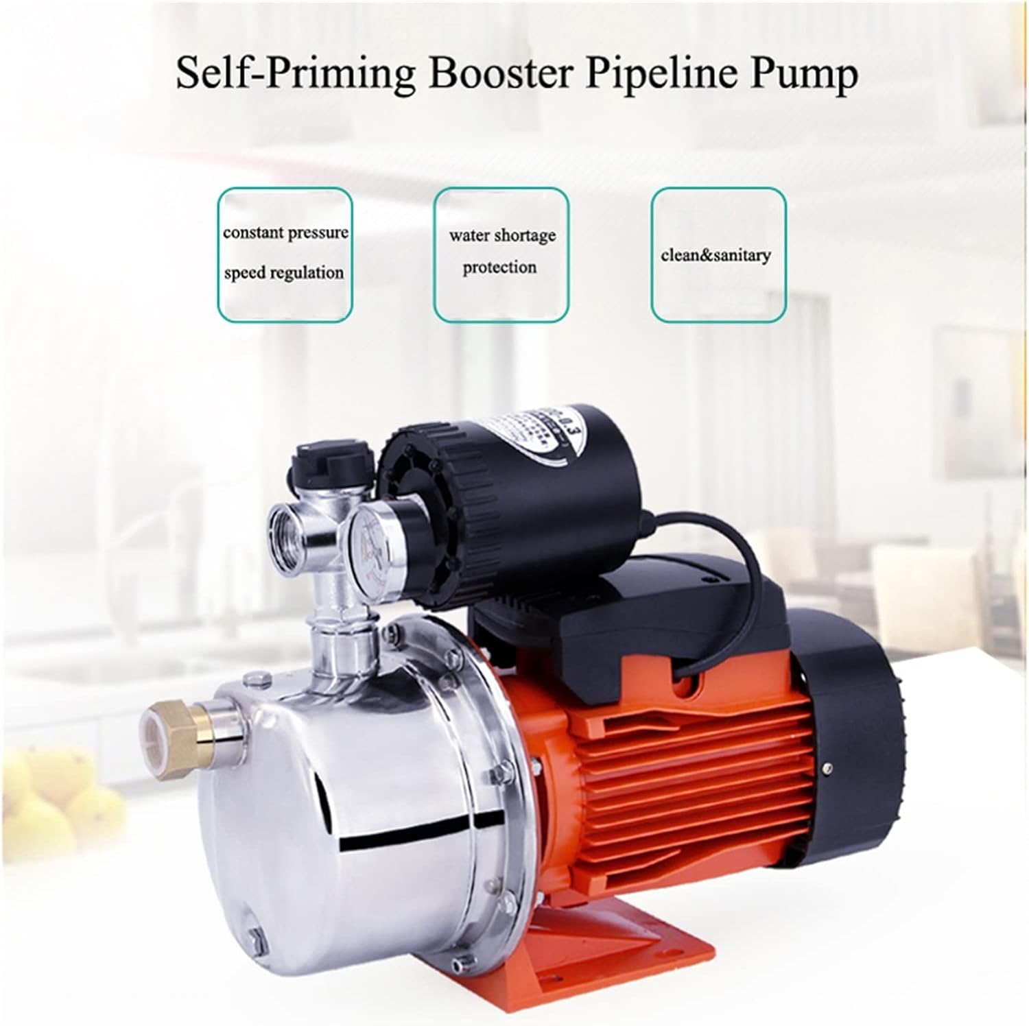 Electric Submersible Water Pump Portable Pump Copper Motor Water Pressure Booster Pump For Home Automatic Water Booster Pump For Shower Household Booster Pump Shower