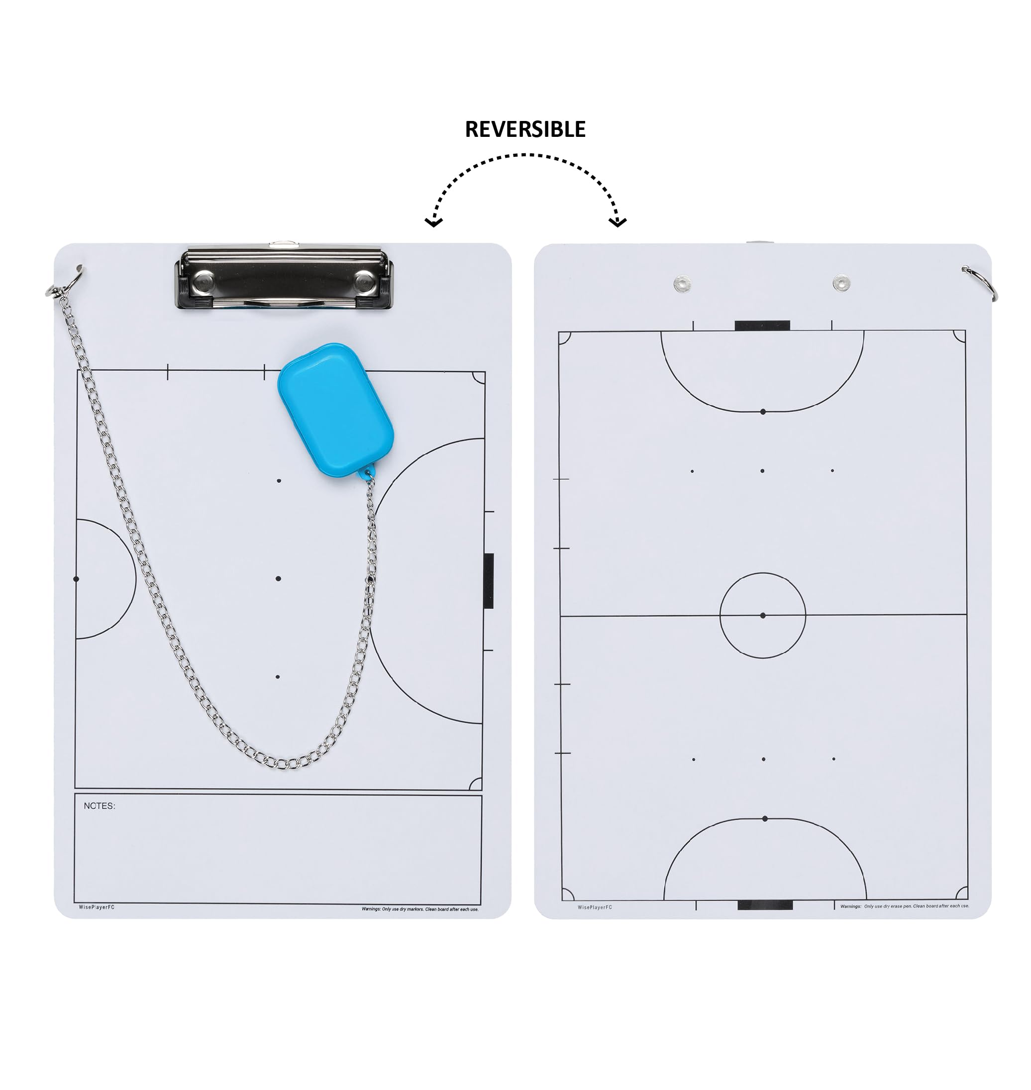 Tableau Tactique Futsal-Ardoise Réversible pour Entraîneurs de Futsal avec Sifflet et Sac