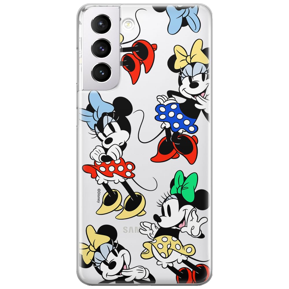ERT GROUP mobile phone case for Samsung S21 original and officially Licensed Disney pattern Minnie 076 optimally adapted to the shape of the mobile phone, partially transparent