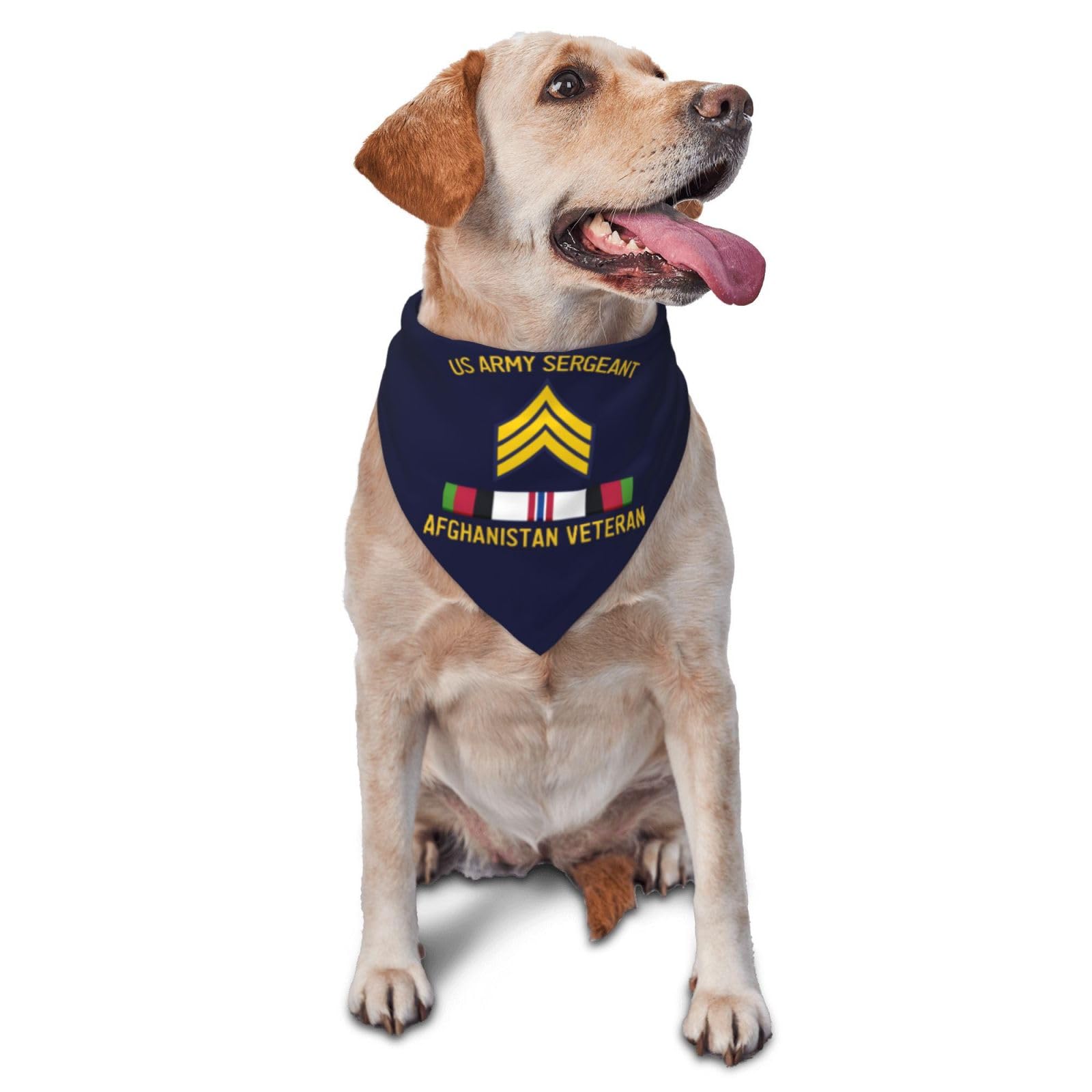 Us Army Sergeant Afghanistan Veteran Dog Scarf Pet Bandana Cat Pet Bibs