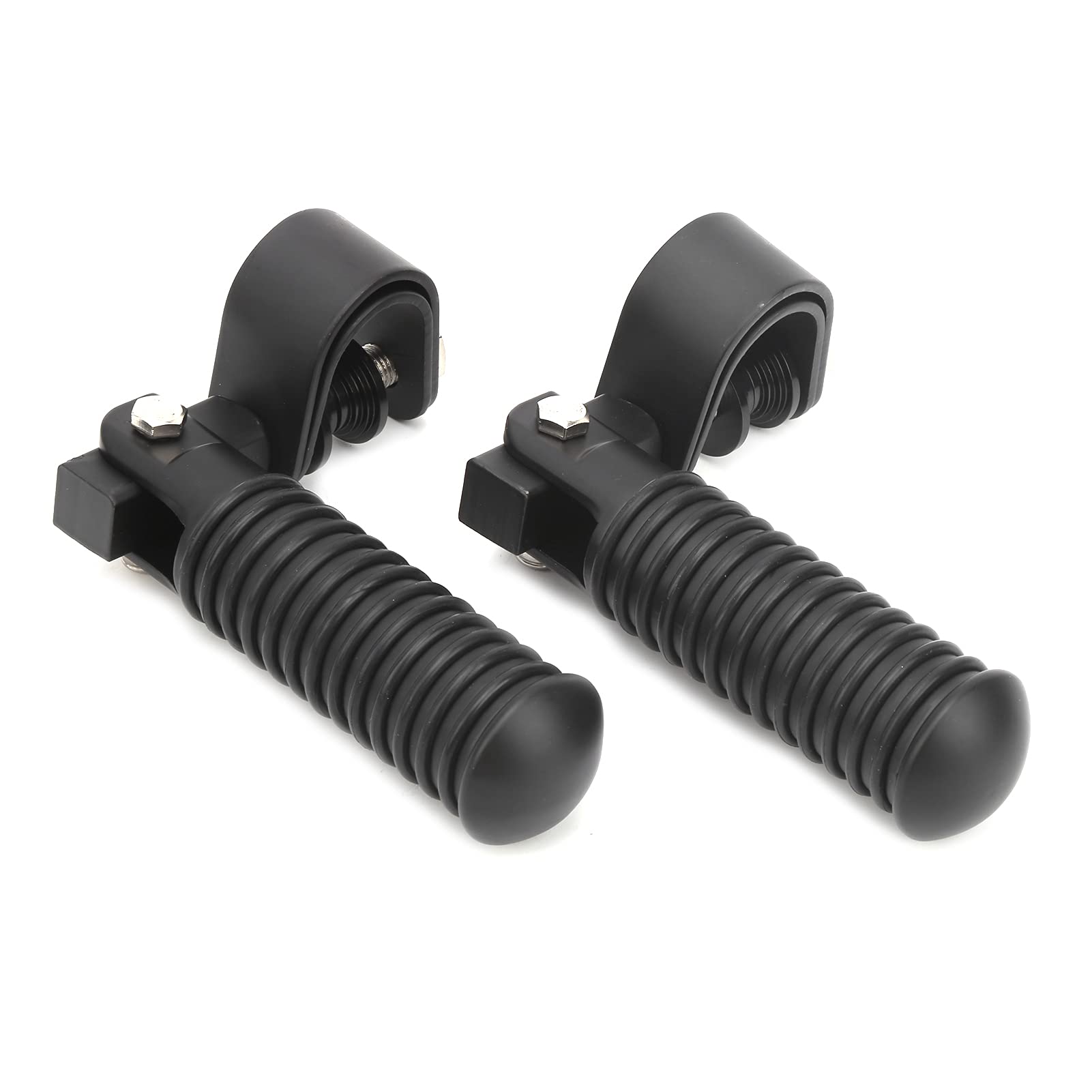 Yosoo Health Gear Pedane Pieghevoli per Moto 25 mm/1 Pollice Coppia Supporti Poggiapiedi a Morsetto Barra Protezione Black