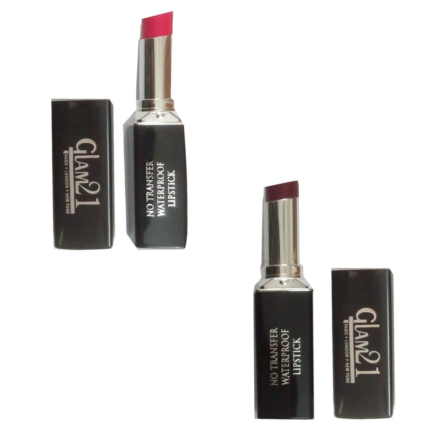 GLAM21 12 HOUR KISS PROOF PINKY SHADE LIPSTICK ( 2.8 GM) + 1 GLAM21 12 HOUR KISS PROOF BURGUNDY SHADE LIPSTICK ( 2.8 GM) (PACK OF 2)