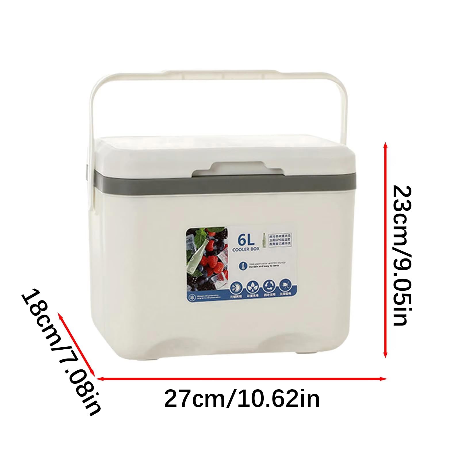 Borsa refrigerante per esterni con scomparto isolato, display della temperatura, custodia isolata, perfetta per picnic, escursionismo, contenitore per alimenti