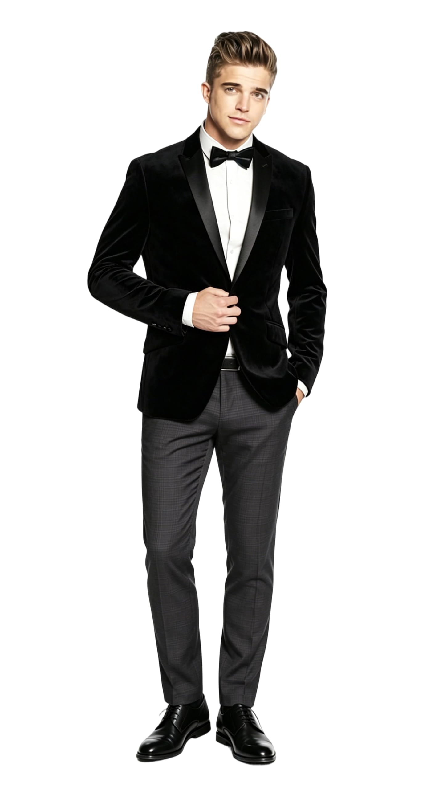 Blazer en velours côtelé doux veste homme à revers de pointe avec coupe structurée