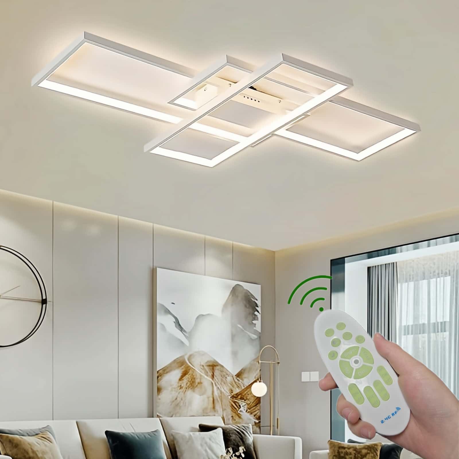 Plafoniera LED Soffitto Moderna Dimmerabile, Lampada da Salotto e Camera da Letto, Luce da Soffitto LED per Cucina, Ufficio e Soggiorno Decorativo