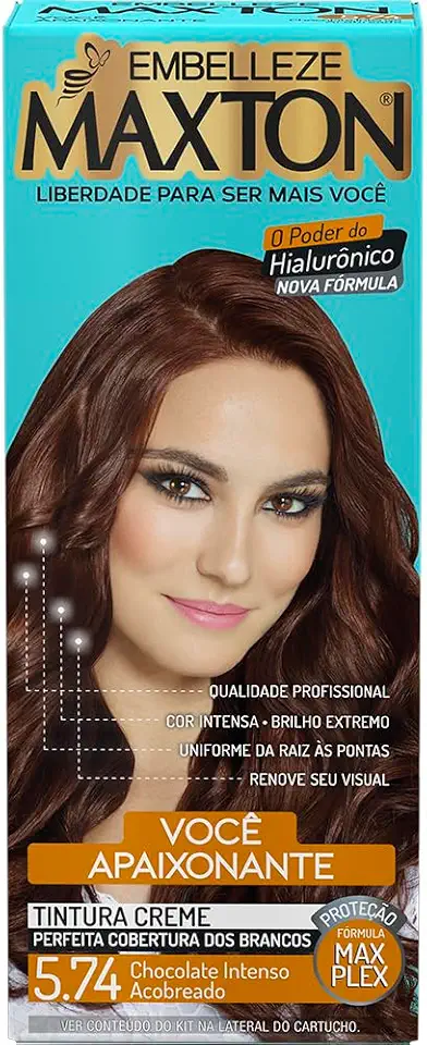 Embelleze Tinta De Cabelo Maxton Chocolate Intenso Acobreado 5.74 Apaixonante
