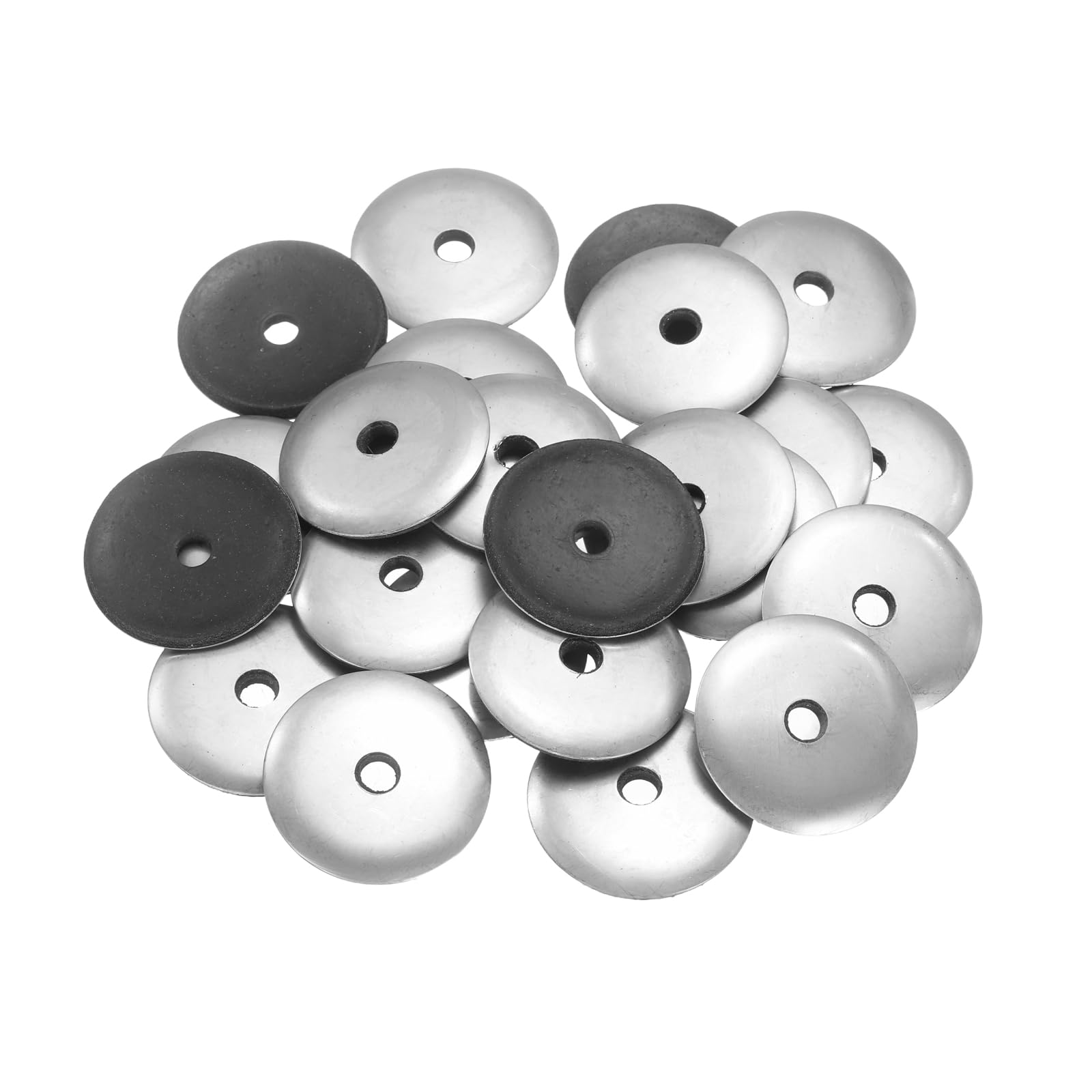 sourcing map 25Pcs Neoprene Rubber Sealing Washers M5.5x30mm 304 Stainless Steel EPDM Bonded Sealing Washer Waterproof Gaskets for Screws Bolts