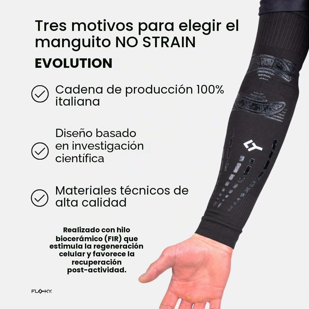 FLOKY Manguito No Strain Evolution Multideporte Compresión Negro XXL