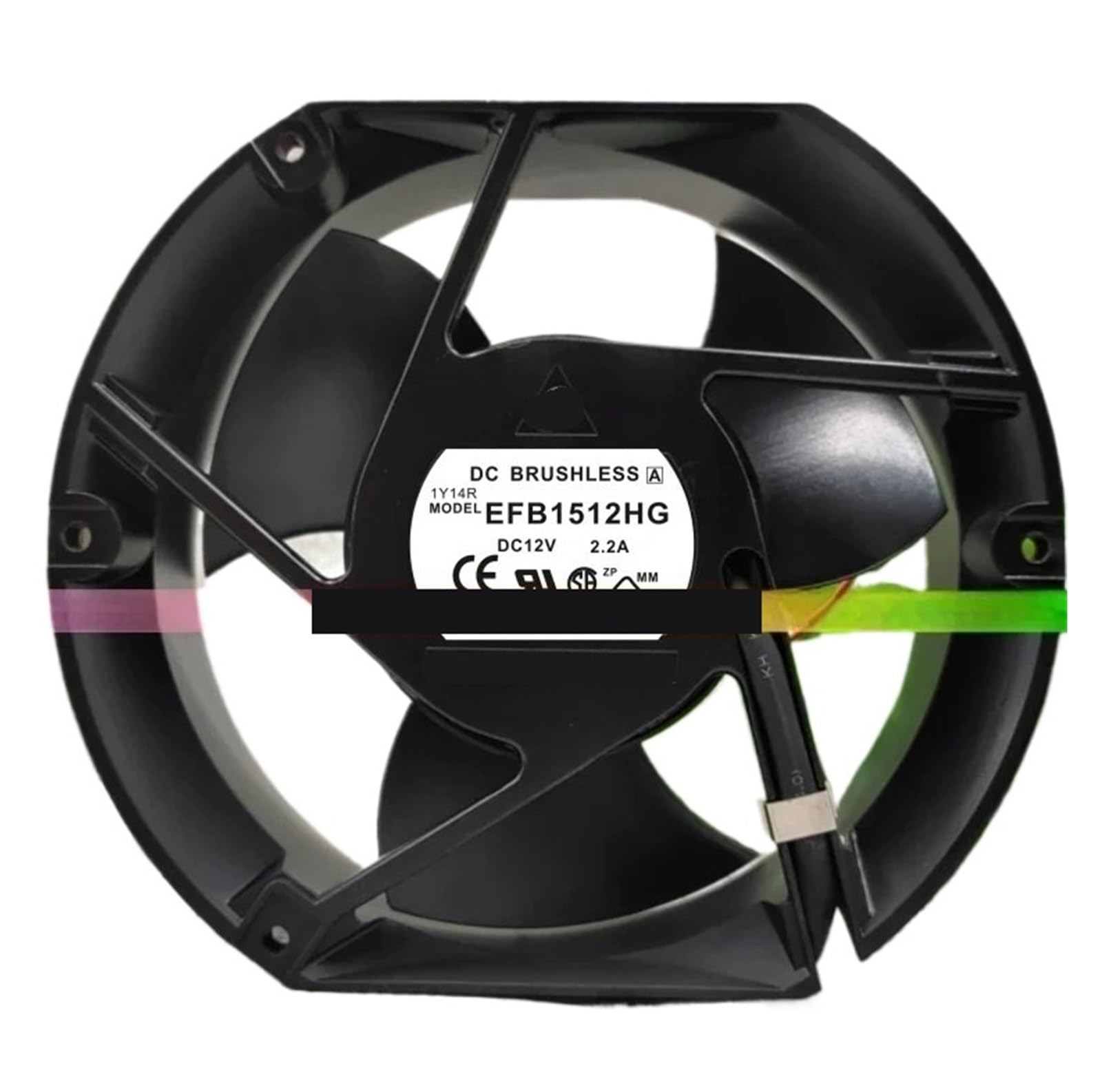 LZIKKGKI EFB1512HG EFB1512HHG Cooling Fan 12VDC 2.2A 3.2A 172x150x51mm 2-wire(EFB1512HHG 3.2A)
