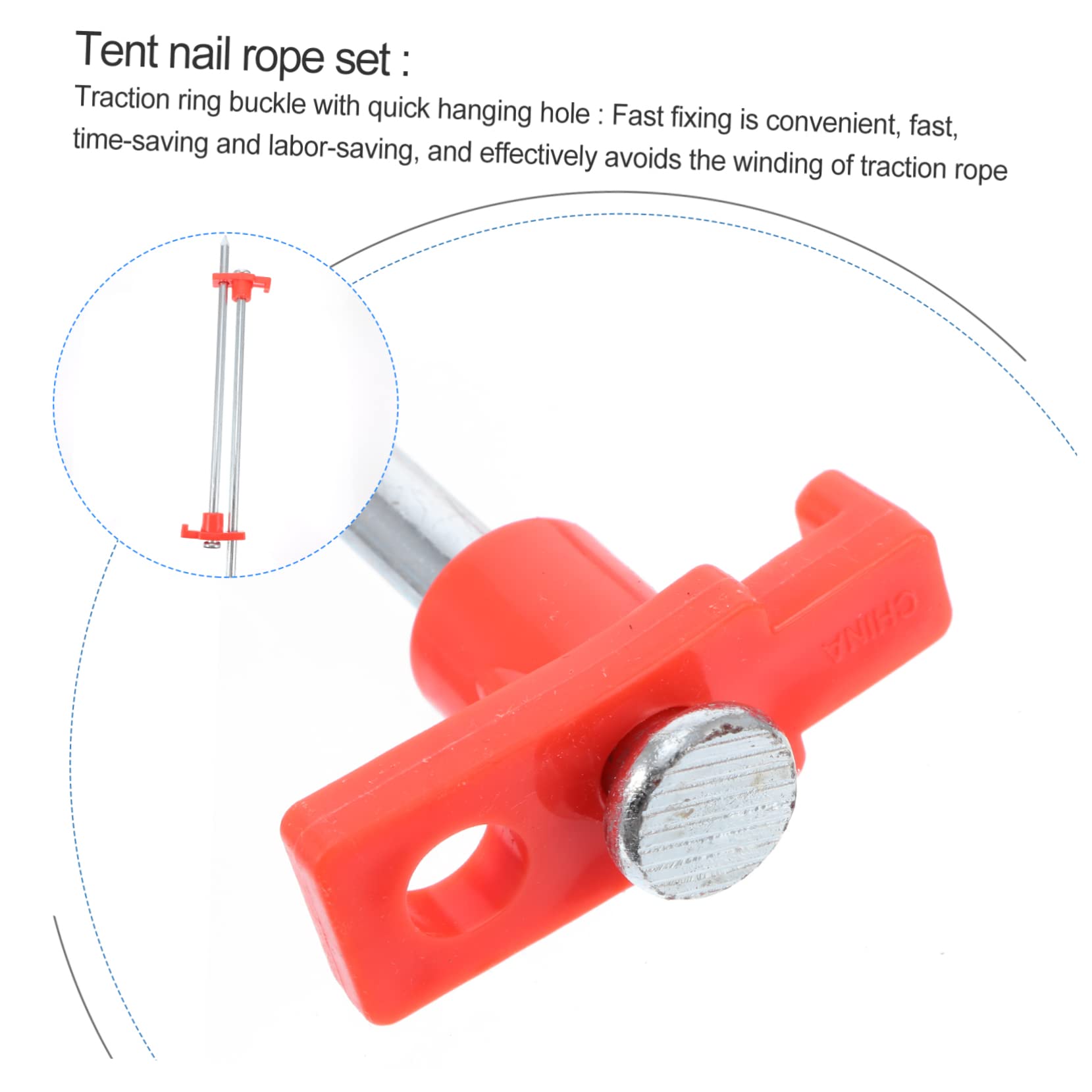 Generisch 1 Satz Heringe Camping zubehör zeltschnur Spanner Camping zelte schuspikes Zeltzubehör für Outdoor-Camping Campingzubehör Zeltplane Zelthering im Freien Zeltstangen Stahl Orange