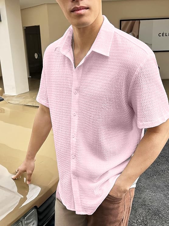 Image of LookMark Men's Cotton Regular Fit Shirt
