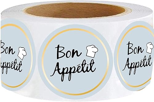 Party Bon Appetit - Calcomanías selladas a prueba de manipulaciones para entrega de servicios de alimentos, 2 pulgadas selladas para panadería