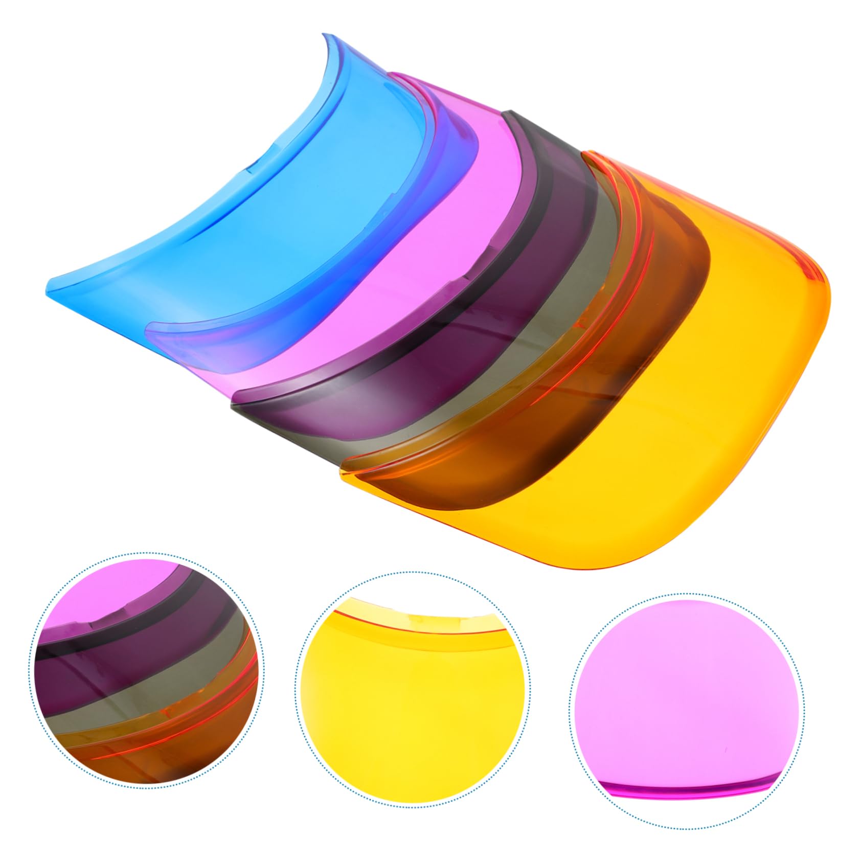 Visiera Parasole di Ricambio 4 Pezzi Tpu per Cappello, Festa Estiva