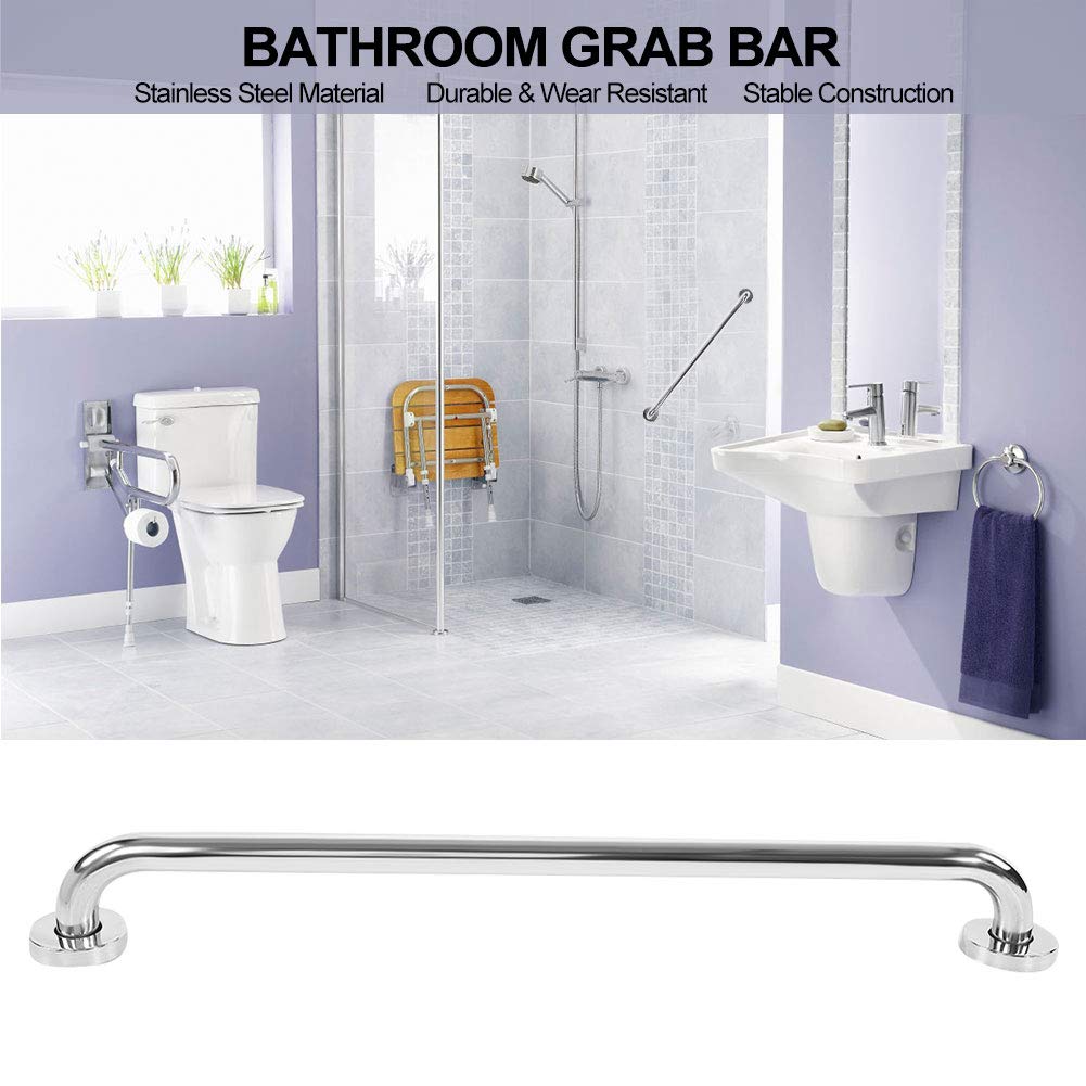 SANON Maniglione per doccia, 60 cm, in acciaio inox, spessore di 60 cm, per vasca da bagno, doccia, WC