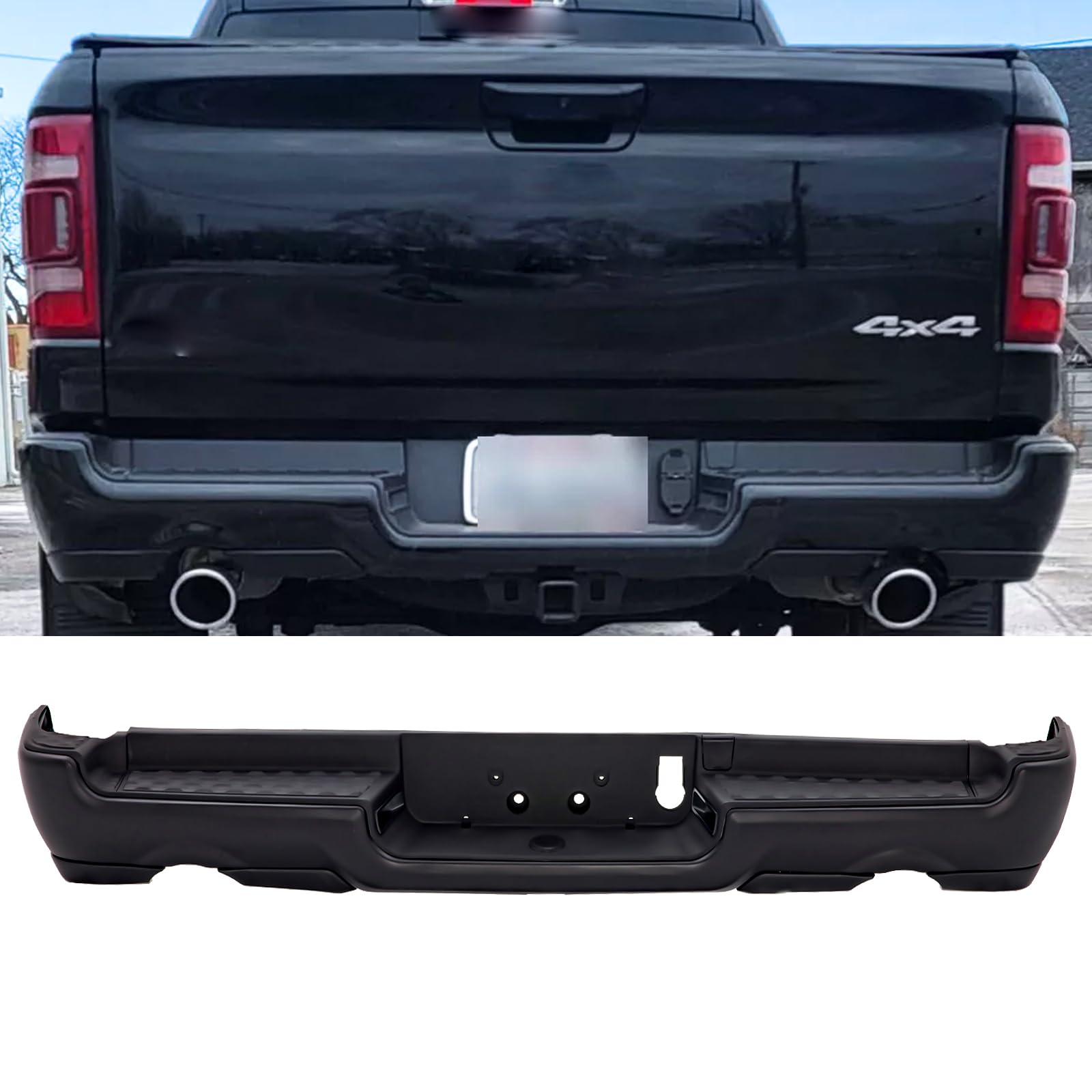 Rear Bumper Assembly NON Sensor Hole - 2022 ram 1500 rear bumper