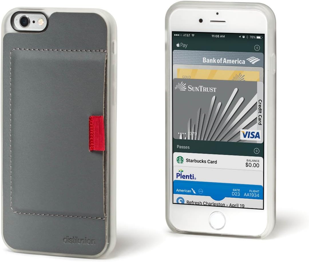 Distil Union Wally Wallet Case for iPhone 6 - Genuine Leather Protective Case (Frost/Gray)