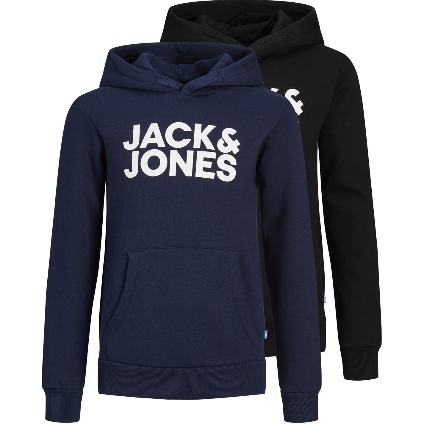 Kapuzenpullover Jack & Jones sweat à capuche garçon coton noir bleu