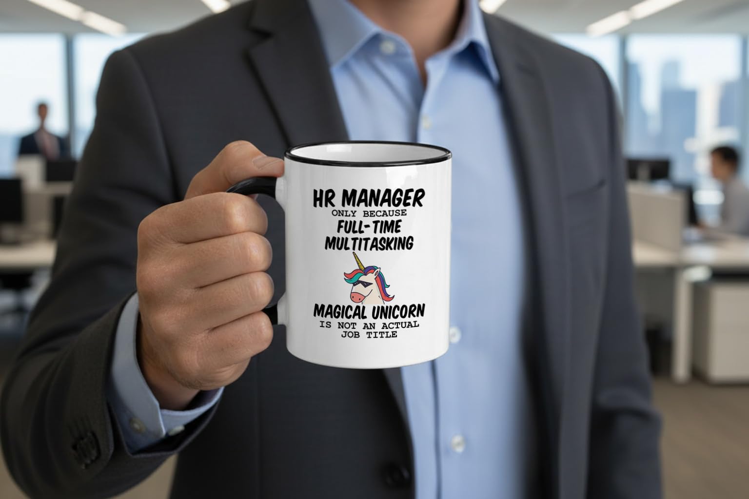 Regalo delle risorse umane. Tazza da 325 ml. Perché unicorno non è un vero titolo di lavoro. Idea regalo per capo o collega d'ufficio.
