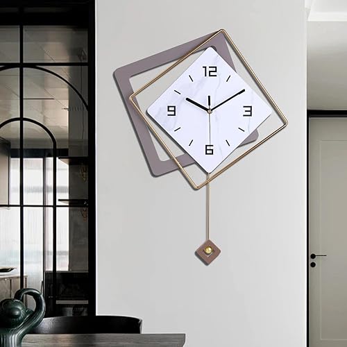 Reloj de pared con péndulo, cuarzo de calidad silenciosa, funciona con pilas, modernos relojes de pared grandes para sala de estar, cocina, hogar,