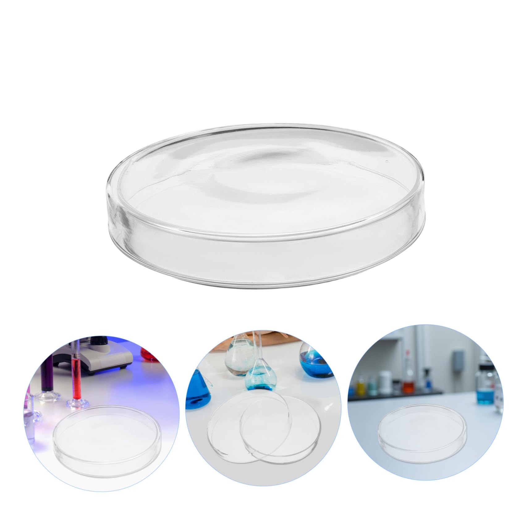 Anneome Placa de Petri de Vidrio Borosilicato Plato para y Siembra con Tapa Resistente Altas Temperaturas Autoclavable para Investigación Científica y Microbiológicos