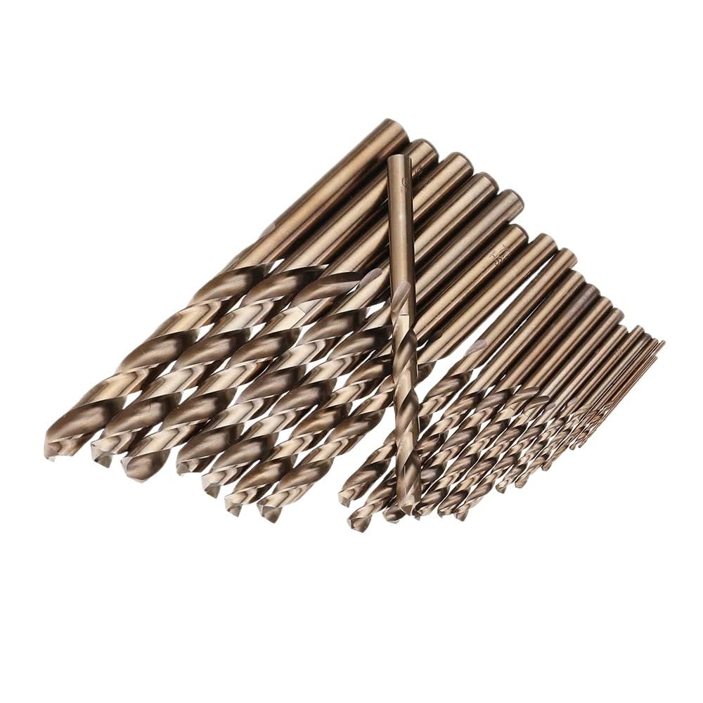 Juego de puntas taladro en espiral M35, 19 Uds., 1-10mm, for Metal, aluminio, madera, perforación, Agujero profundo, Kit herramientas hierro