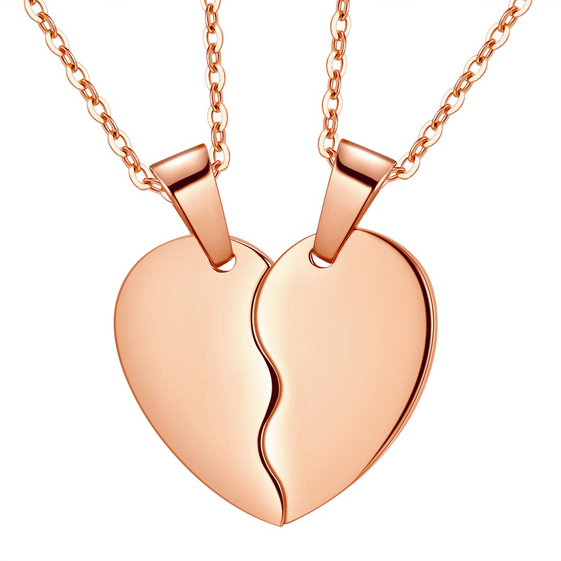 Broken Heart Necklace Women Men 316L Stainless Steel Best Friend