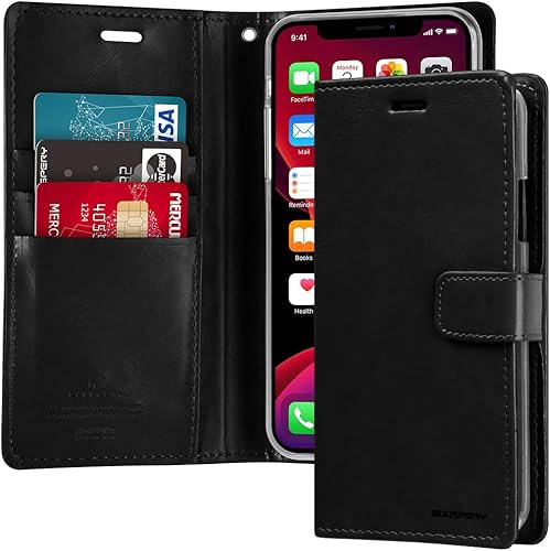 GOOSPERY Blue Moon - Funda tipo cartera para Apple iPhone 11 Pro Max (6.5 pulgadas) de piel con tapa y soporte (rosa intenso) GOOSPERY Blue Moon - Funda tipo cartera para Apple iPhone 11 Pro Max (6.5 pulgadas) de piel con tapa y soporte (rosa intenso)