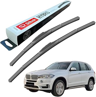 Silbak Windscreen Wipers, fits for BMW X5 (11/2013-08/2018) Front Wiper Blades, 600mm/500mm
