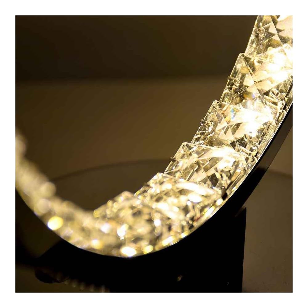 Sobremesa DRAGON 12W LED 3800lm 4000K Al.45xD.18cm Cromo con cristal