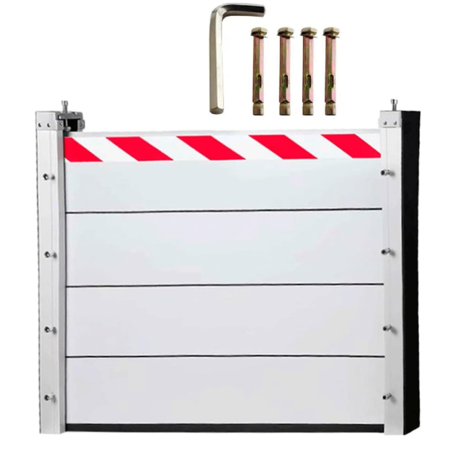 Barrera Para Inundaciones L 240CM H 40CM Aluminio Barrera Anti Inundaciones Puerta Garaje Barreras Contra Inundaciones Extraíbles Y Reutilizable Muro De Contención De Agua