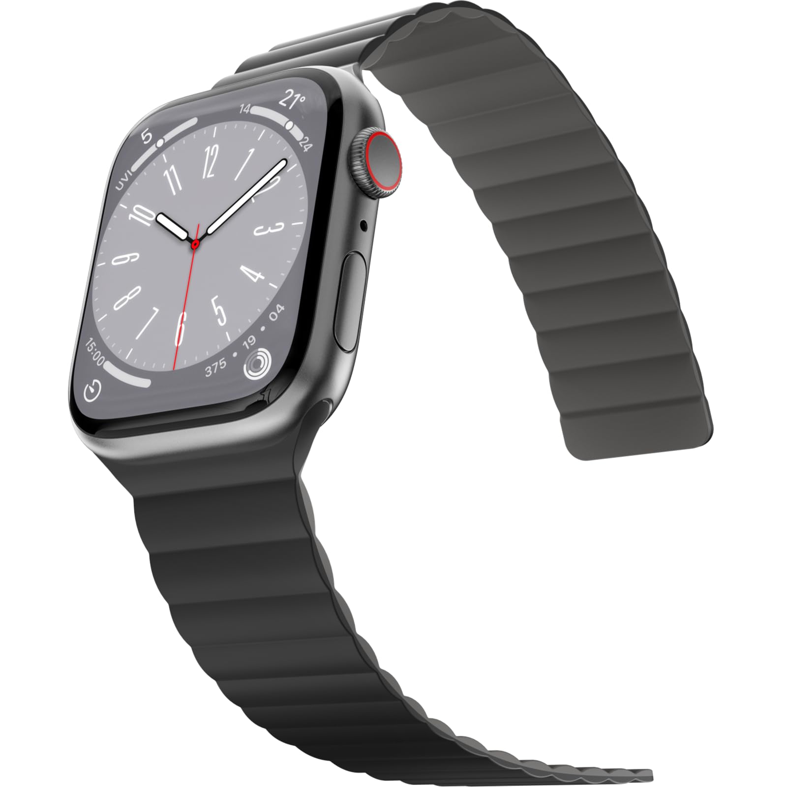 MAGEASY Magnetic Band for Apple Watch Series 10 - Breathable Silicone Magnetic iWatch Band with Secure Fit for Comfortable Everyday Wear | Skin