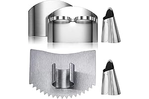 4PCS Vegetable Cutter Finger Guard: Stainless Steel Finger Protector for Safe Cutting
