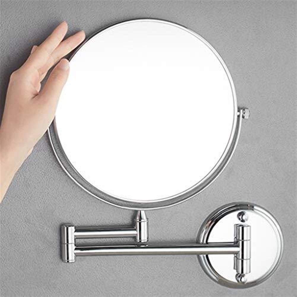 Miroir de courtoisie mural double face avec bras pliable