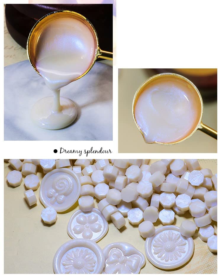 Perline Sigillo Cera - 100 Pezzi Ottagonali Per Buste Inviti Matrimonio E Lettere - Foto 9